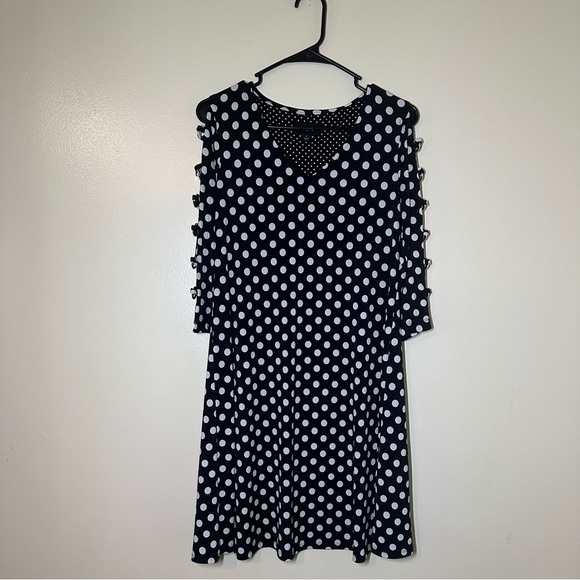 MSK Polka Dot Black‎ and White Dress - Picture 1 of 4